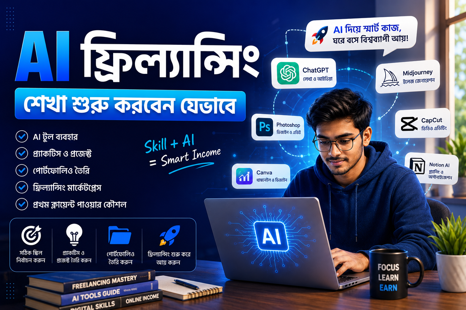 AI ফ্রিল্যান্সিং শেখা শুরু করবেন যেভাবে